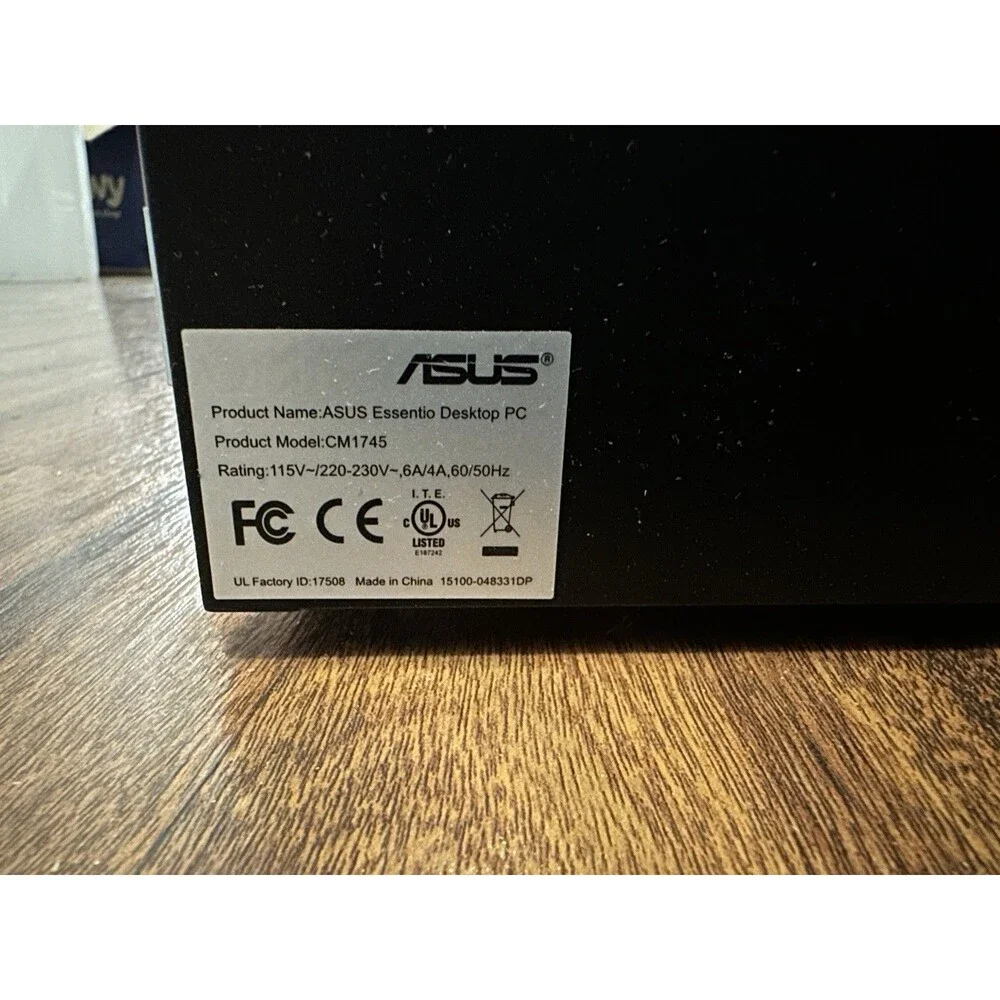 ASUS CM1745 Desktop PC AMD A8-5500 APU @3.20GHz 1GB RAM 512G  NO HDDTESTED